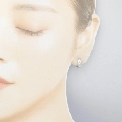 K18WG/K14WG Bông tai kim cương 0.41CT - Hàng hiệu Chính hãng 874504