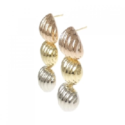 Bông tai hình trái tim 18KT ba màu/750 - Hàng hiệu Authentic 869683