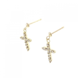 K18YG Bông tai kim cương chéo 0.30CT - Hàng hiệu Chính hãng 868477