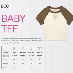 Áo thun Boo form Babytee ngắn, thêu logo 755900