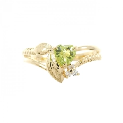 Nhẫn Peridot K18YG hình trái tim 670445