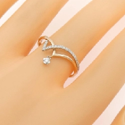 Nhẫn kim cương K18PG/K18WG 0.14CT - Hàng hiệu Authentic 848481