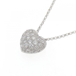 K18WG Dây chuyền kim cương hình trái tim Pavé 0.50CT - Hàng hiệu Chính hãng 863640