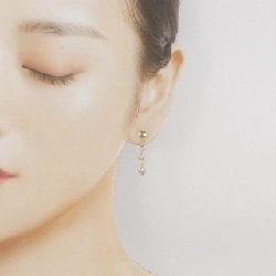 K10YG Bông tai Topaz Trắng - Hàng hiệu Chính hãng 866405