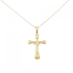 K18YG Dây chuyền hình chữ thập - Hàng hiệu Chính hãng