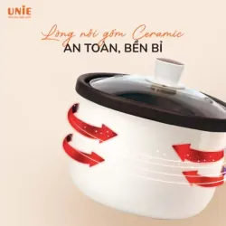 Nồi kho hầm chuyên dụng UNIE USC208 2L – lòng gốm Ceramic, 8 chức năng, hẹn giờ 24h 578144