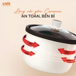 Nồi kho hầm chuyên dụng UNIE USC208 dung tích 2L, lòng nồi gốm Ceramic, hẹn giờ 24 tiếng 799071