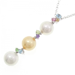 K18WG Ngọc trai Akoya Dây chuyền - Hàng hiệu Chính hãng 856673