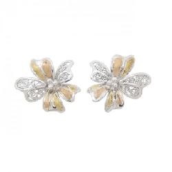 K14WG/K18YG/K18PG Bông tai hoa - Hàng hiệu Authentic