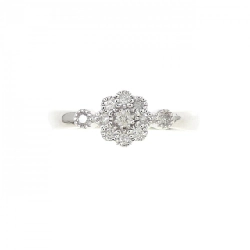 Nhẫn kim cương K10WG hoa 0.07CT 670133