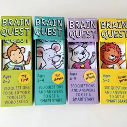 Brain quest 2-6 tuổi (Sách nhập) - 4 hộp thẻ 759578