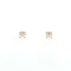 K18YG Đá mặt trăng Bông tai - Hàng hiệu Chính hãng