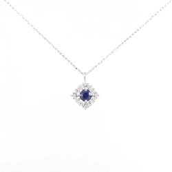 Dây chuyền Sapphire PT950/PT900 0.18CT - Hàng hiệu Chính hãng
