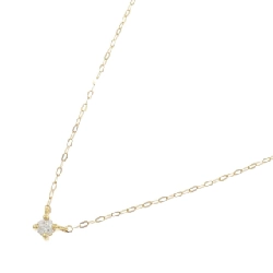 K18YG Solitaire Dây chuyền kim cương 0.10CT - Hàng hiệu Chính hãng 858484