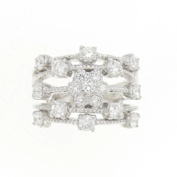 Nhẫn kim cương 750WG hoa 1.08CT 672749