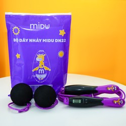 Bộ dây nhảy túi Midu DN22 có 2 cán chống trượt có bộ đếm điện tử 73113