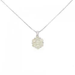 K18WG Hoa Kim Cương Dây Chuyền 1.35CT - Hàng hiệu Chính hãng