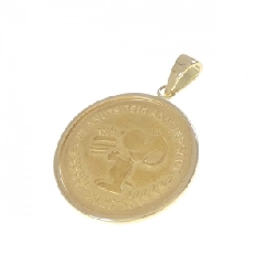 K18YG(枠) Mặt dây chuyền đồng xu - Hàng hiệu Authentic 869617