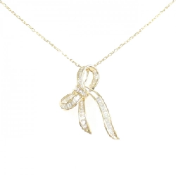 K18YG Dây chuyền kim cương hình ruy băng 0.35CT - Hàng hiệu Chính hãng