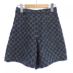 Quần short denim hữu cơ đã giặt GUCCI 652661 XDBLL 649011