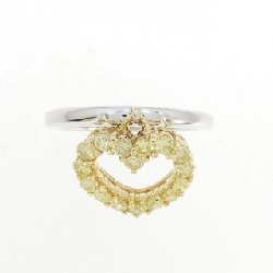 Nhẫn kim cương hình trái tim K18WG/K18YG 0.58CT 670348