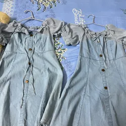 Váy + size M + màu xanh jean + còn mới 756236