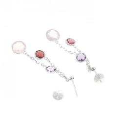 K18WG Đá màu Bông tai - Hàng hiệu Chính hãng 865881