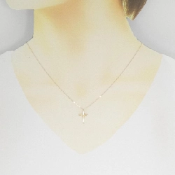 K18YG Dây chuyền hình chữ thập - Hàng hiệu Authentic 860861