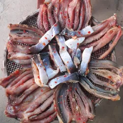 KHÔ CÁ LÓC MIX KHÔ CÁ DỨA 3 NĂNG-NHÀ LÀM ĐẶC SẢN MIỀN TÂY 991236