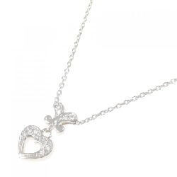 K18WG Dây chuyền kim cương hình trái tim 0.11CT - Hàng hiệu Chính hãng 848222