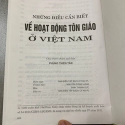 Những điều cần biết về hoạt động tôn giáo ở việt nam. Bìa cứng. 999 466050