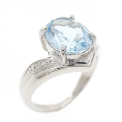 Nhẫn Aquamarine PT900 2.20CT