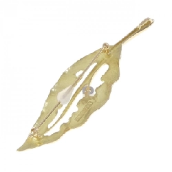 Brooch kim cương lá GINZA TANAKA 0.10CT - Hàng hiệu chính hãng 845321