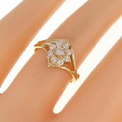 Nhẫn kim cương hoa K18YG 0.30CT 673270