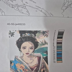 2 bộ Tranh tô theo số kèm màu và bút lông còn mới nguyên 523159