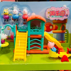 Đồ chơi mô hình khu vui chơi của heo peppa và các bạn 7531 có cầu trượt, bập bênh 164213