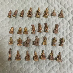29 tượng đồng Phật Giáo nhỏ trang trí -1.4x3.4 cm