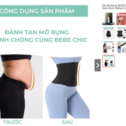 1 Đai Nịt Bụng BEBECHIC Co Giãn Định Hình Chống Cuộn Siết Eo Giảm Mỡ Sau Sinh