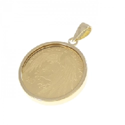 K18YG(枠) Đồng xu Mặt dây chuyền - Hàng hiệu Chính hãng 865334