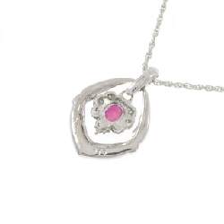 K18WG/PT900/PT850 Dây chuyền Ruby 0.40CT - Hàng hiệu Chính hãng 860106