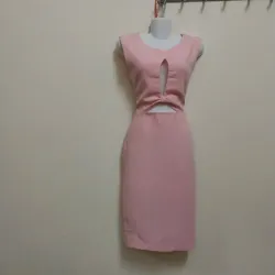 Váy nữ không tay màu hồng phối đai thắt eo thướt tha phù hợp đi chơi 929639