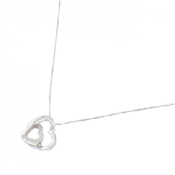 K18WG Dây chuyền kim cương hình trái tim 0.10CT - Hàng hiệu Authentic 858156