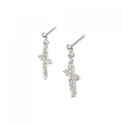 K14WG Bông tai kim cương chéo 0.30CT - Hàng hiệu Chính hãng 874352