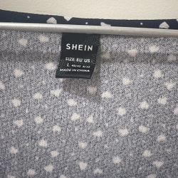 Đầm ôm body xanh navy tim trắng 95% sizeL 536303