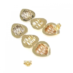 Bông tai hình trái tim 18KT ba màu/750 - Hàng hiệu Authentic 869683