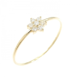 Nhẫn kim cương hoa K18YG 0.10CT - Hàng hiệu Authentic