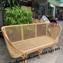 Bàn ghế sofa mây caro nhỏ gọn 715362