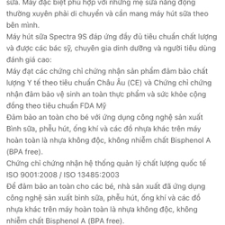 Máy Hút Sữa Điện đôi Spectra 9S Chính Hãng (Bảo Hành 1 Năm) 551375