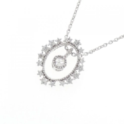 K18WG 2WAY Dây chuyền kim cương 0.04CT - Hàng hiệu Chính hãng 860455