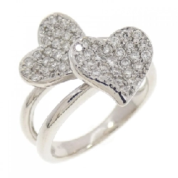 Nhẫn kim cương pavé hình trái tim K18WG 0.50CT - Hàng hiệu chính hãng